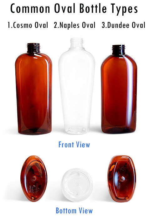 Common oval bottle types