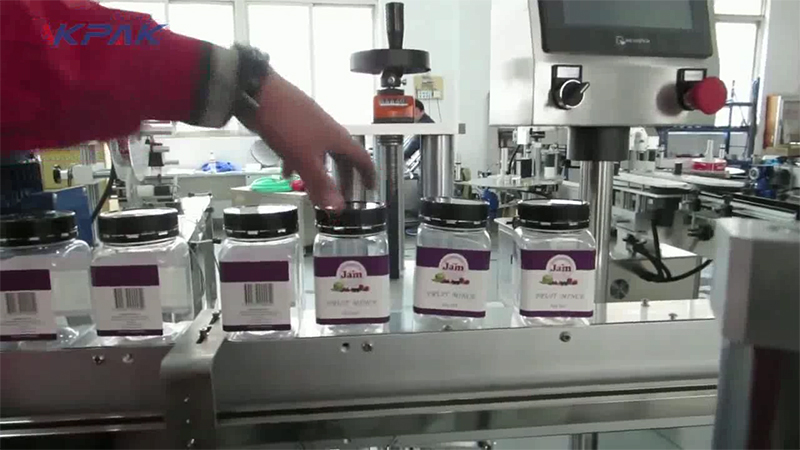 Square Jar Sticker Labeling Machine