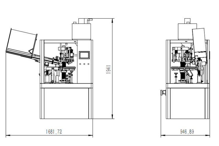 Tube Filling And Sealing Machine Drawing