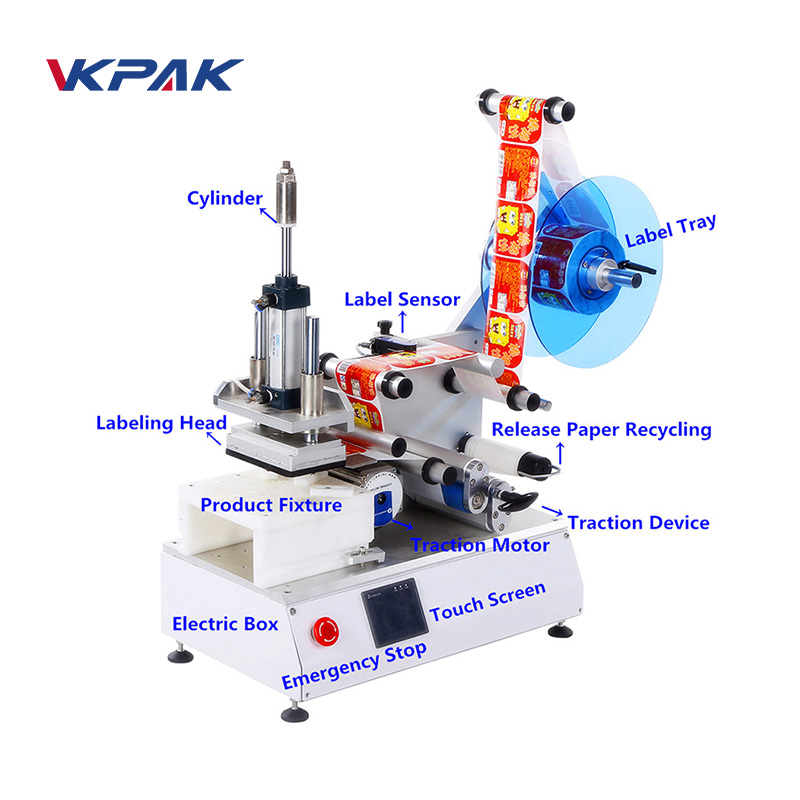 VK-T802-Semi-Automatic-Flat-Labeling-Machine