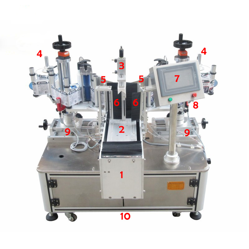 VK-T806-Semi-Automatic-Double-Side-Sticker-Labeling-Machine-Structures